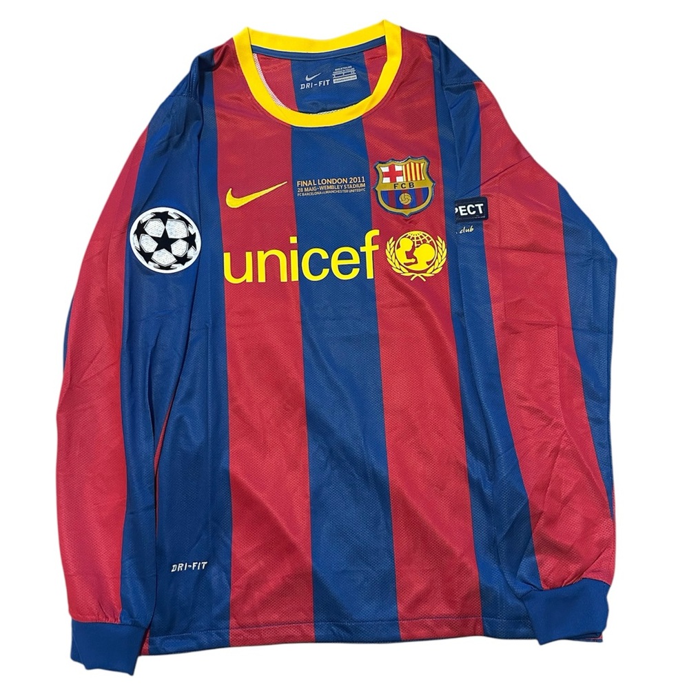 2010/11 Barcelona UCL final home kit. Lionel Messi soccer football jersey. NWT